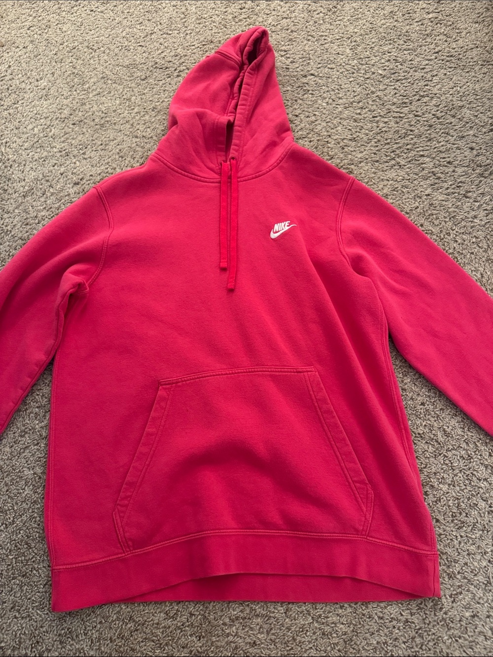 Nike Hot Pink Hoodie with White Swoosh